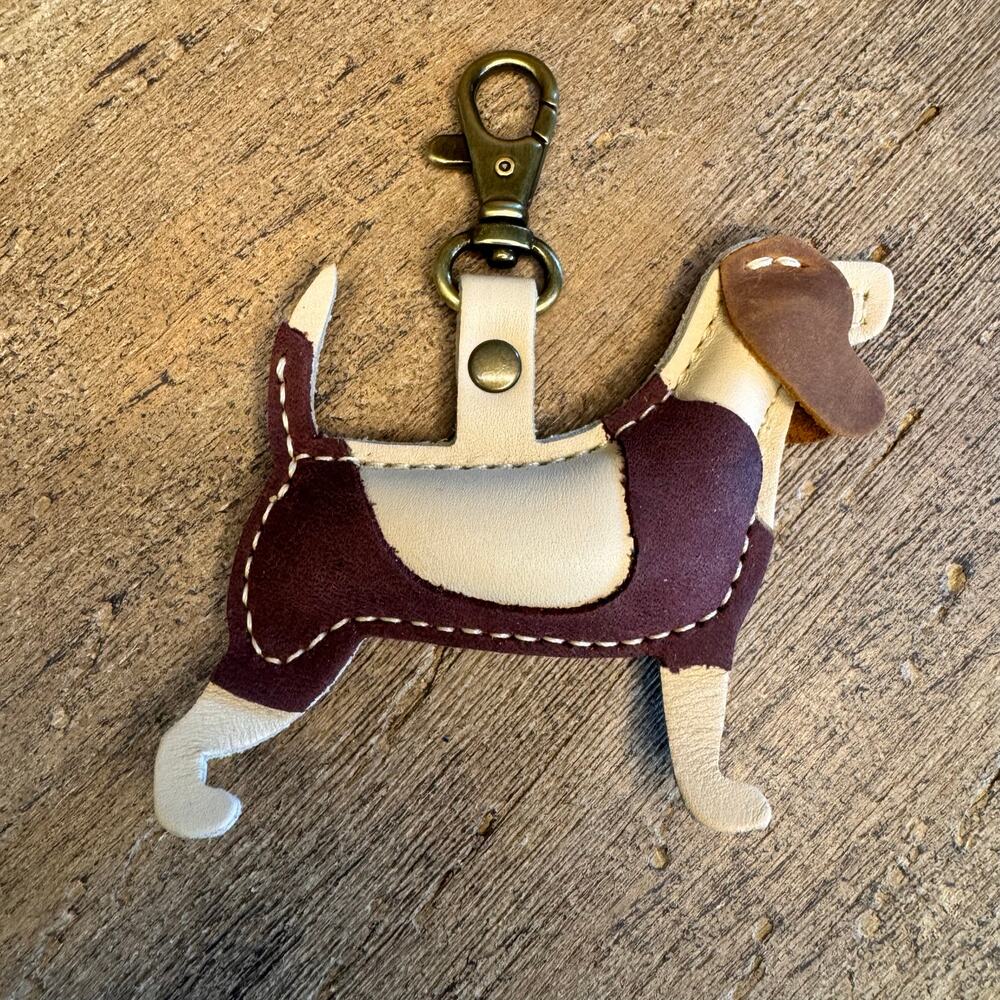 Portland Leather Hound Dog Purse Charm Portland Leather DAKOTA MERLOT KIRA - Picture 3 of 4